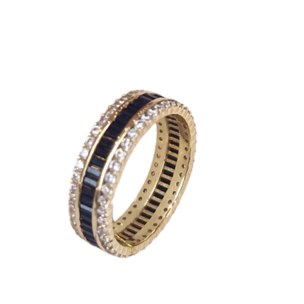 Pierścionek obrączka z cyrkoniami