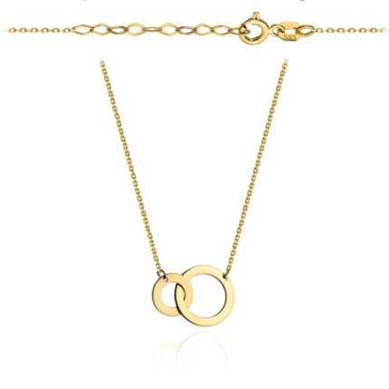 Naszyjnik złoty z kółeczkami/ Celebrytka